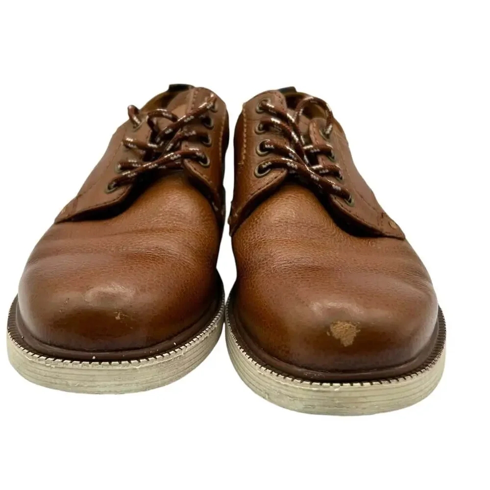 Florsheim Kids Boys Brown Leather Derby Shoes Comfortech Lace Up Size 13 M